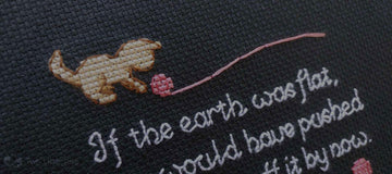 How To: Cross-Stitch Using Black Aida Cloth