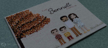 Recent Commission - The Bennett Family Stitch People Portrait