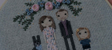 Recent(ish) Portrait - The Barberousses' Stitch People Piece