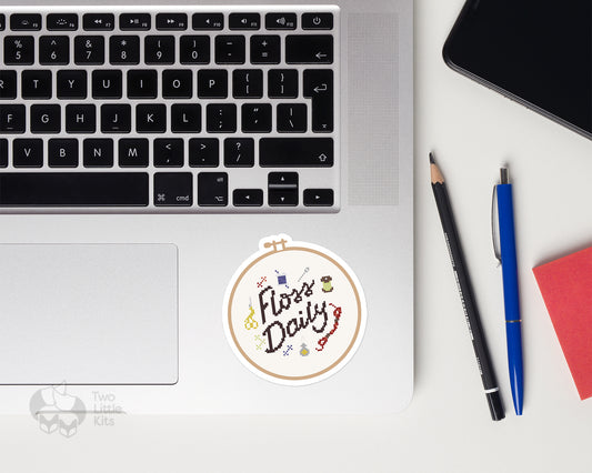 "Floss Daily" - Stickers
