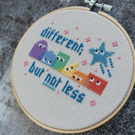 "Not Less" Cross-Stitch Pattern