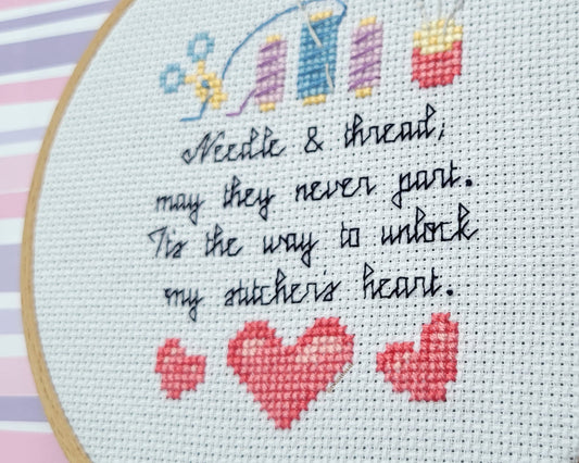 "Stitcher's Poem" - Cross-Stitch Pattern