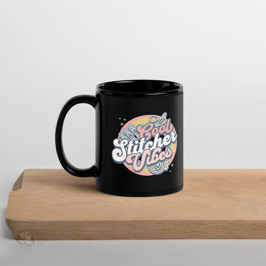 "Cool Vibes" - Black Glossy Mug