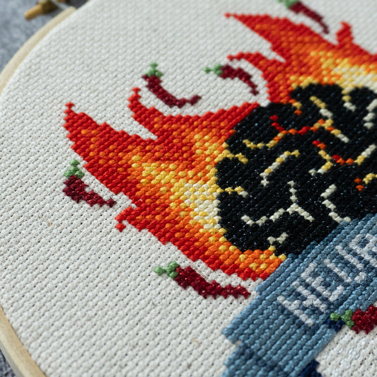 "Neurospicy Brain" - Cross-Stitch Pattern