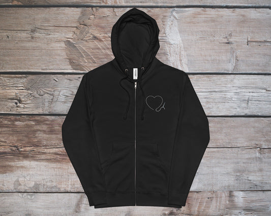 "My Heart" - Unisex Zip-up Hoodie