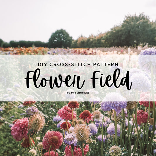 "Flower Field" - DIY Cross-Stitch Pattern