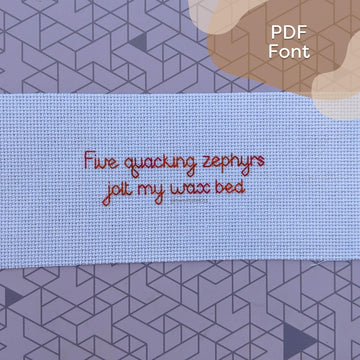 "Celeste" - Cross-Stitch Font