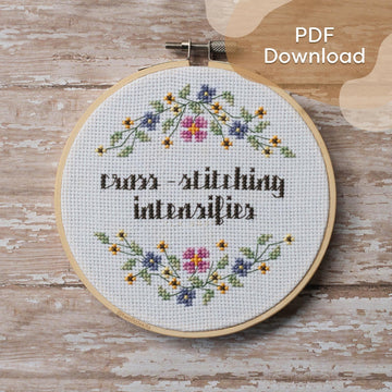 "Cross-stitching Intensifies" - Cross-Stitch Pattern