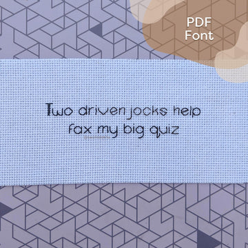 "Esther" - Cross-Stitch Font