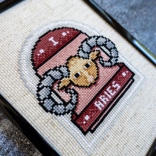 "Zodiac: Aries" Cross-Stitch Pattern