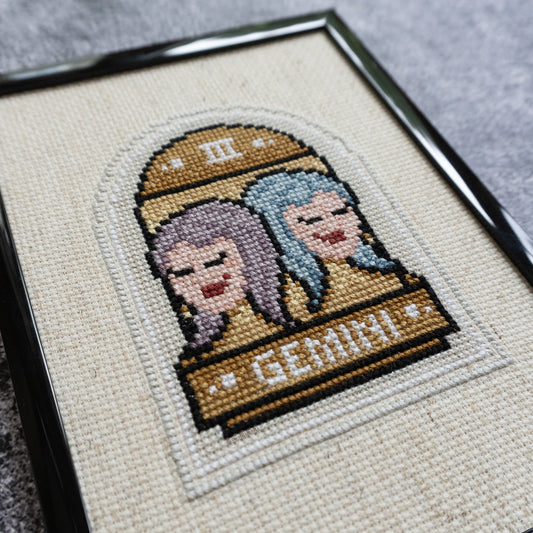 "Zodiac: Gemini" Cross-Stitch Pattern