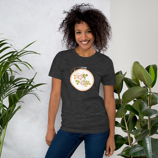 "Floral Hoop" - Unisex T-Shirt
