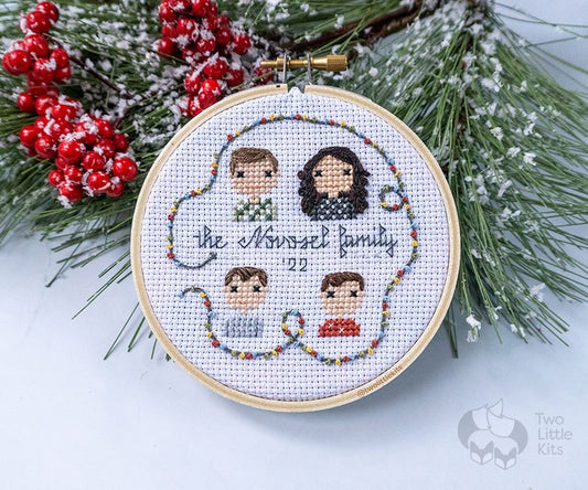 Custom Cross-stitch - Holiday Ornament