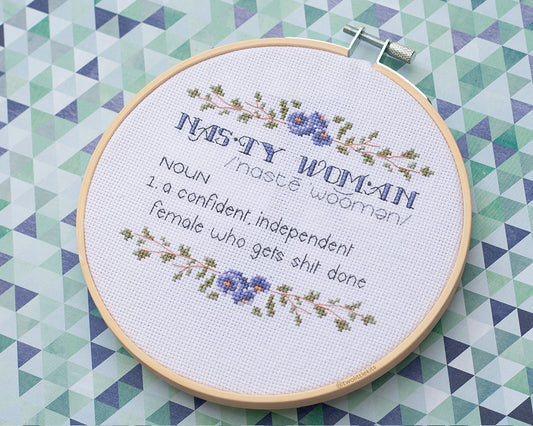 "Nasty Woman" - Cross-Stitch Pattern