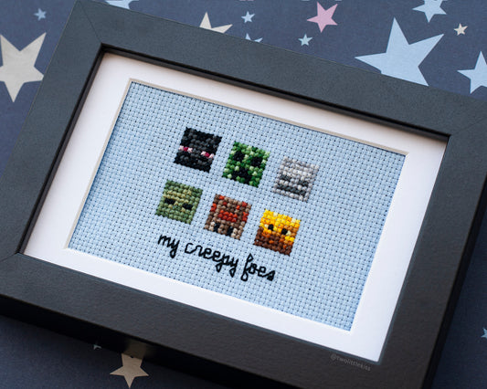 "Minecraft Enemies" - Cross-Stitch Pattern