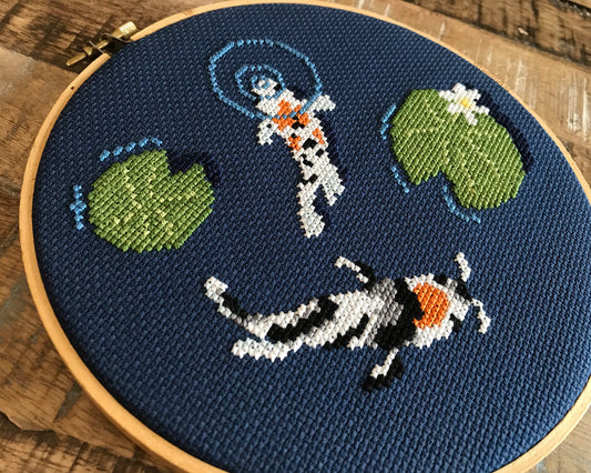 "Koi Pond" - Cross-Stitch Pattern