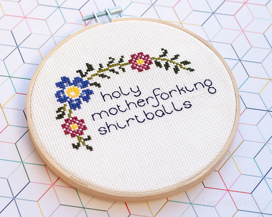 "Holy Shirtballs" - Cross-Stitch Pattern