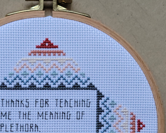 "Plethora Meaning" - Cross-Stitch Pattern