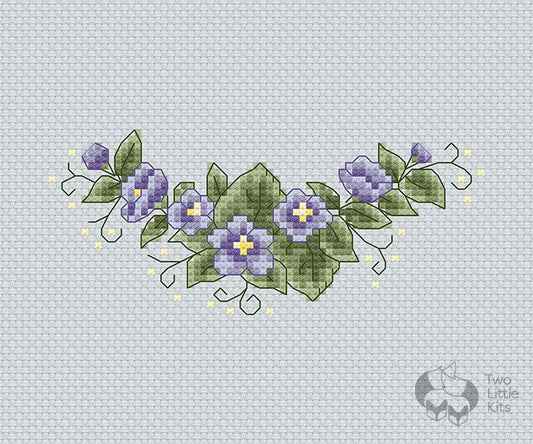 "Erica" - Cross-Stitch Decor Element