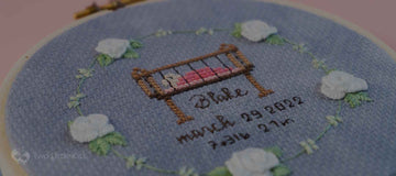 "Baby Blake" - Handmade Baby Announcement Embroidery Gift