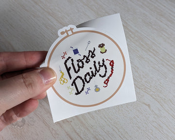 "Floss Daily" - Sticker