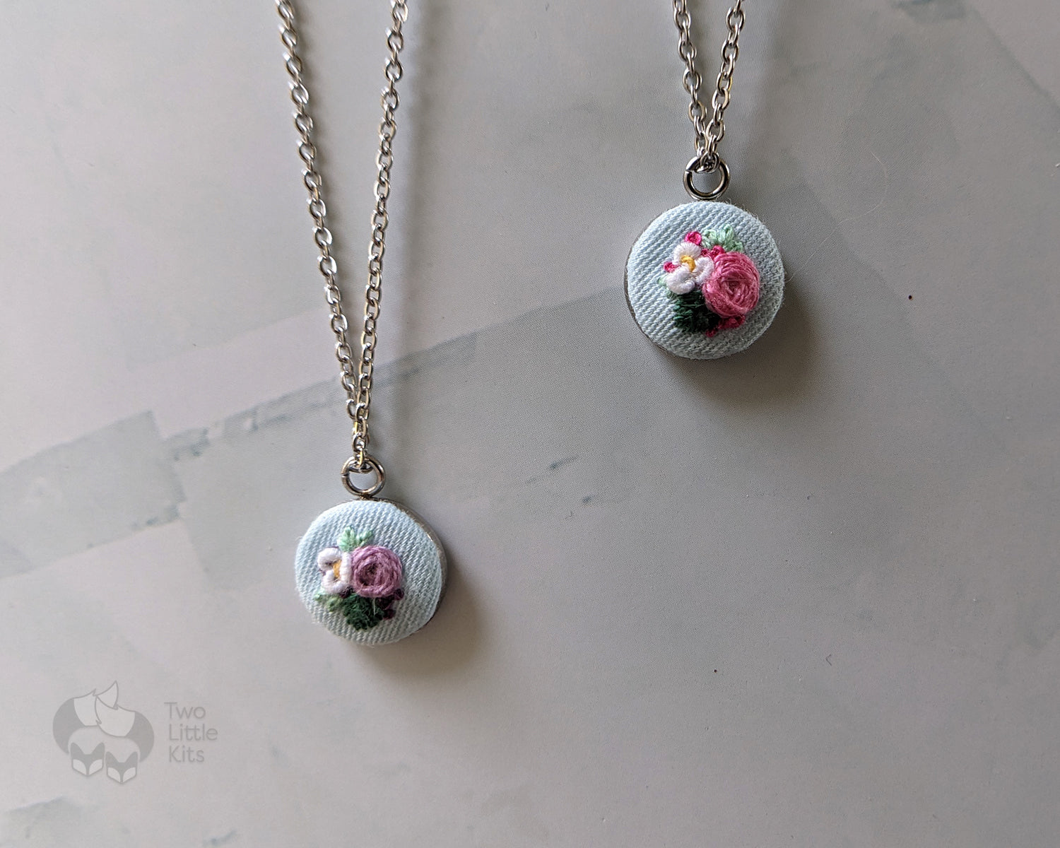 "Stitchy Love" - Hand-Stitched Necklace