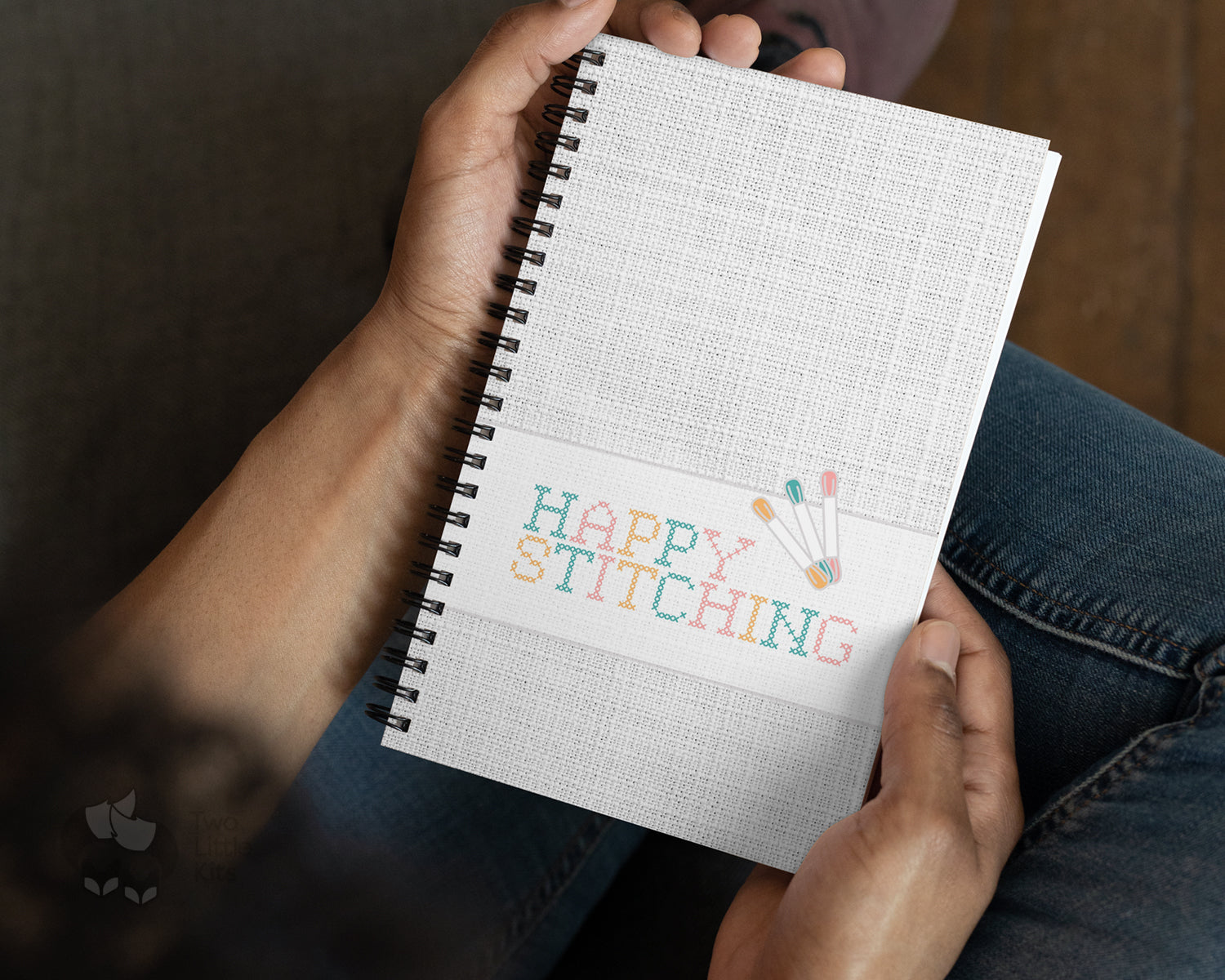 "Happy Stitching" - Spiral Notebook