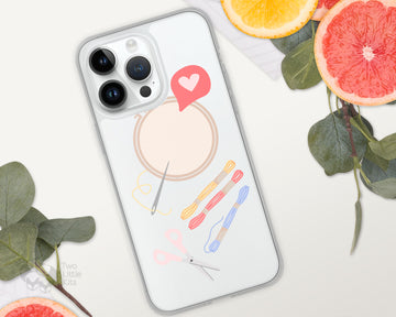 "Embroidery Love" - Clear iPhone® Case