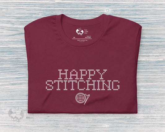 "Happy Stitching" - Unisex T-Shirt