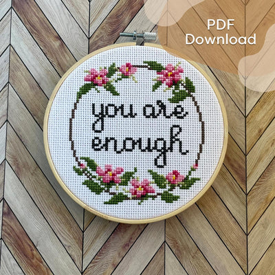 "You Are" cross-stitch pattern