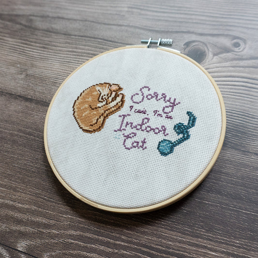 "Indoor Cat" - Cross-Stitch Pattern