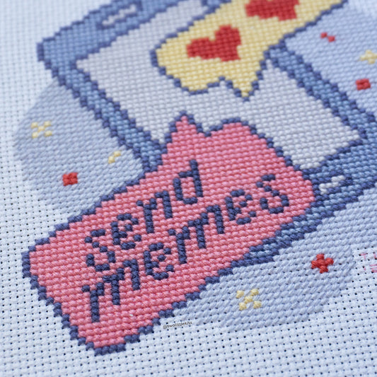 "Send Memes" - Cross-Stitch Pattern