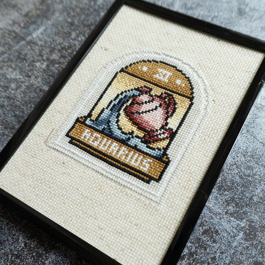 "Zodiac: Aquarius" Cross-Stitch Pattern