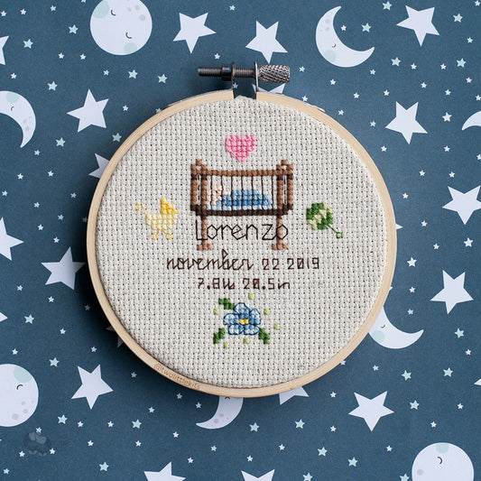 Custom Cross-Stitch - New Baby