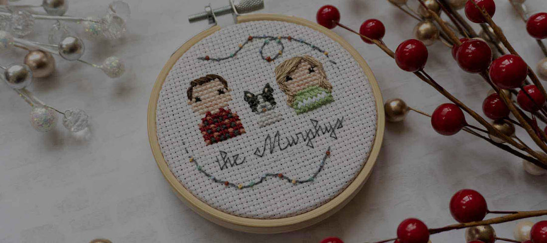 Personalized Cross Stitch Family Ornament