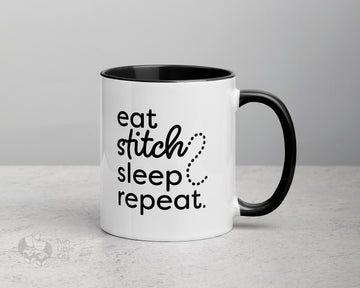 "Stitch Repeat" - Ceramic Mug