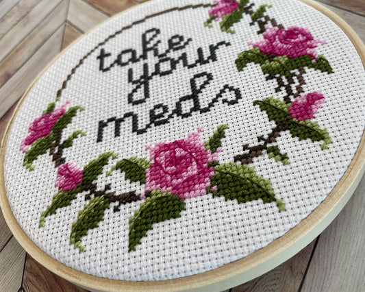 "Take Meds" - Cross-Stitch Pattern