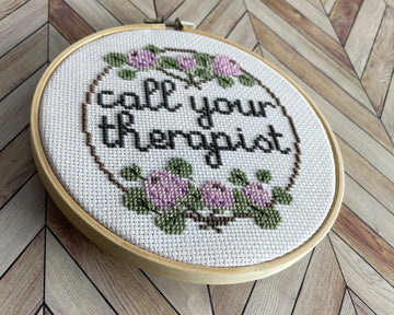 "Call Therapist" - Cross-Stitch Pattern