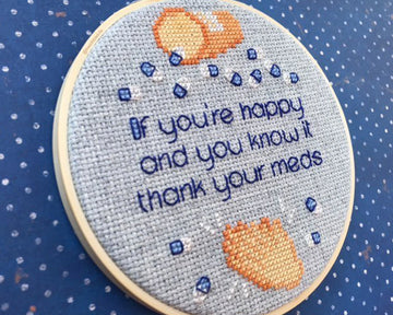 "Happy Meds" - Cross-Stitch Pattern