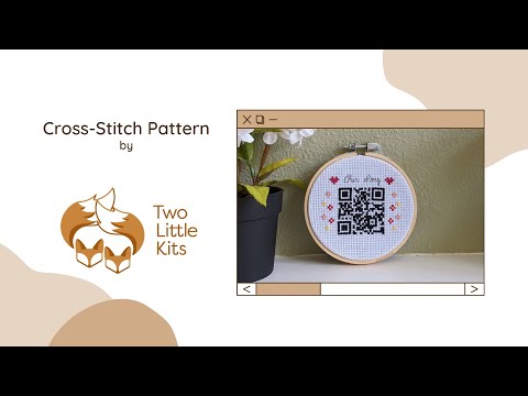 Rick Roll QR Code a Cross Stitch pattern by The Retro Stitcher