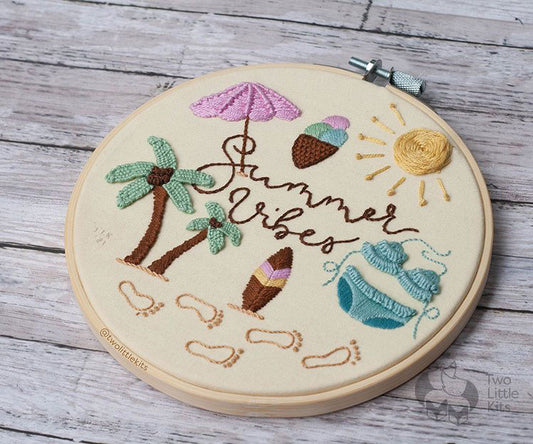 "Summer Vibes" - Embroidery PDF Pattern